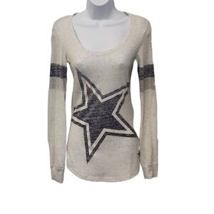 Dallas Cowboys Star Logo Long Sleeve Scoop Neck Shirt